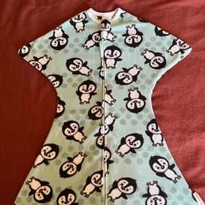 Sleeping Baby Zippadee-Zip Swaddle Transition Fleece Penguin Small